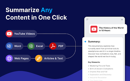 Summarize AI  from Chrome web store to be run with OffiDocs Chromium online