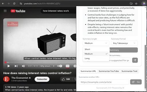 SummarizeIt Content Summarizer  from Chrome web store to be run with OffiDocs Chromium online