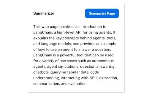 Summarizer  from Chrome web store to be run with OffiDocs Chromium online