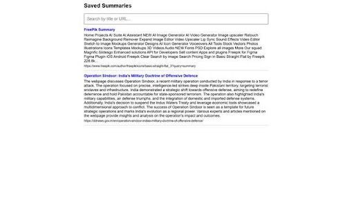 Summarize with AI  from Chrome web store to be run with OffiDocs Chromium online