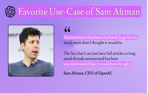 Summate AI Summary, Chat  Save for Later  from Chrome web store to be run with OffiDocs Chromium online