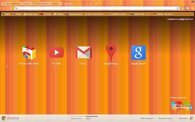Chrome 网上商店的 Summer Stripes 将与 OffiDocs Chromium 在线运行