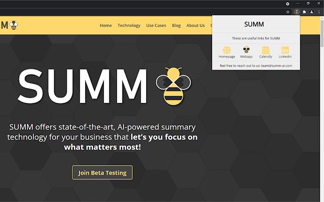 SUMM links  from Chrome web store to be run with OffiDocs Chromium online