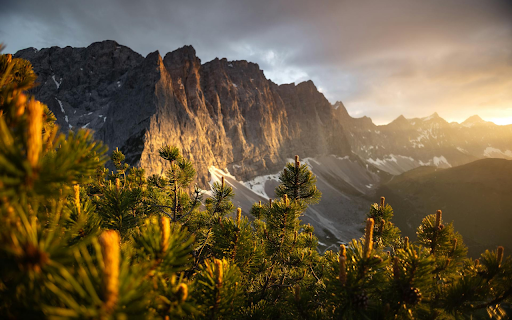 Sunrise and Mountains  from Chrome web store to be run with OffiDocs Chromium online