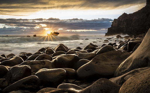 Sunrise and the rocks  from Chrome web store to be run with OffiDocs Chromium online