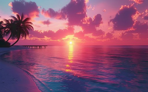 Sunset on the Beach  from Chrome web store to be run with OffiDocs Chromium online
