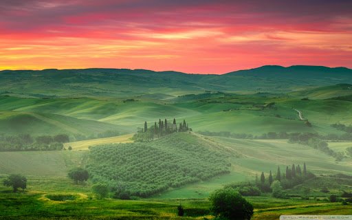 Sunset Over the Tuscan Hills  from Chrome web store to be run with OffiDocs Chromium online