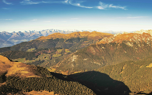 Sunshine and mountains  from Chrome web store to be run with OffiDocs Chromium online