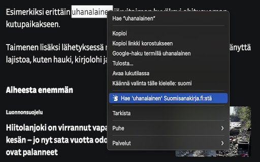 Suomi Sanakirja  from Chrome web store to be run with OffiDocs Chromium online