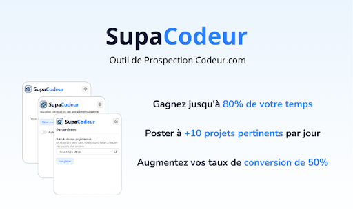 SupaCodeur Outil de Prospection Codeur.com  from Chrome web store to be run with OffiDocs Chromium online