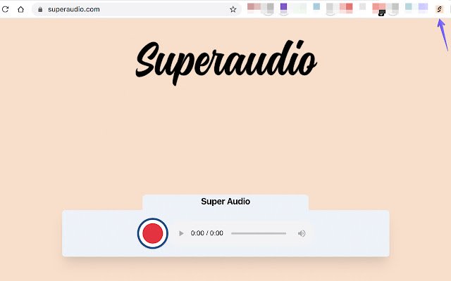 来自 Chrome 网上商店的 Super Audio 将与 OffiDocs Chromium 在线一起运行