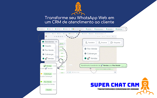 Super Chat CRM  from Chrome web store to be run with OffiDocs Chromium online