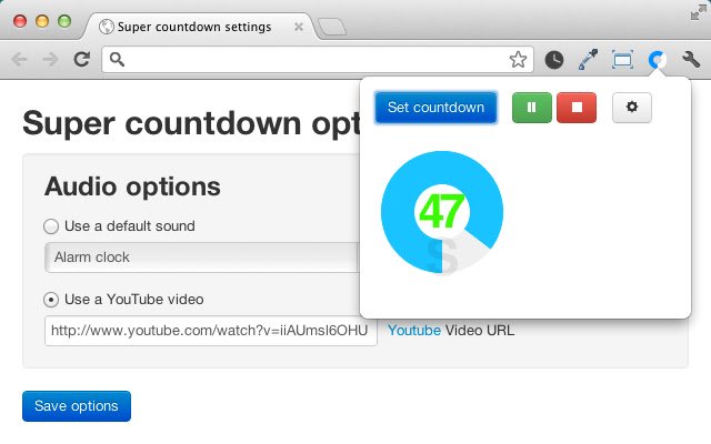 Super numărătoare inversă din magazinul web Chrome care va fi rulat cu OffiDocs Chromium online