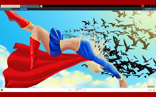 Supergirl Light as a Feather HD ze sklepu internetowego Chrome można uruchamiać w trybie online za pomocą OffiDocs Chromium