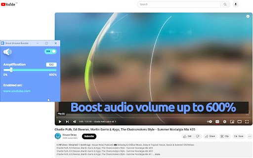 Super Great Volume Booster  from Chrome web store to be run with OffiDocs Chromium online