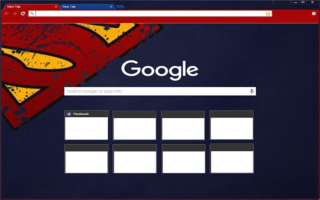 OffiDocs Chromium オンラインで実行される Chrome Web ストアの Superman Theme (Red on Blue)