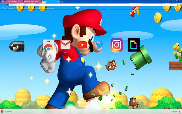 Super Mario Bros | Mario Vs Goombas GAME 2018 dal Chrome web store verrà eseguito con OffiDocs Chromium online