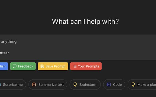 Super Prompt  from Chrome web store to be run with OffiDocs Chromium online