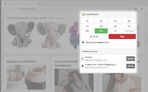 SuperRefresh , Auto Refresh pages  from Chrome web store to be run with OffiDocs Chromium online