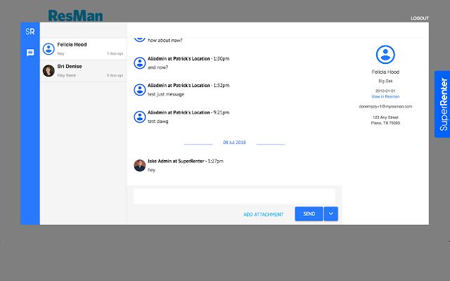 SuperRenter + Resman da Chrome Web Store será executado com OffiDocs Chromium online