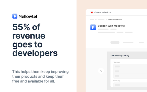 Support with Mellowtel  from Chrome web store to be run with OffiDocs Chromium online