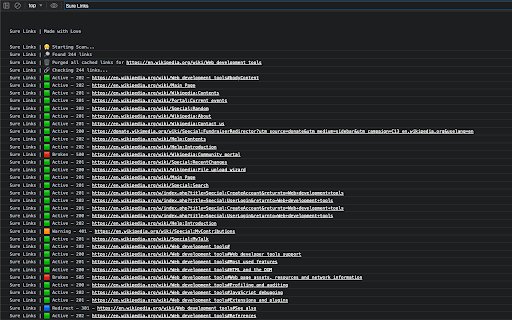 Sure Link Checker  from Chrome web store to be run with OffiDocs Chromium online