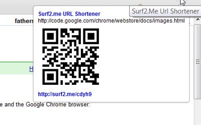 Surf2.me Url Shortener dengan kode QR dari toko web Chrome untuk dijalankan dengan OffiDocs Chromium online
