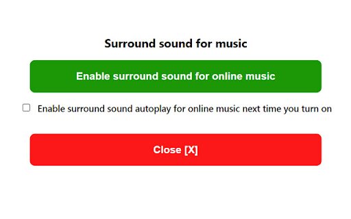 Surround sound for music and film  from Chrome web store to be run with OffiDocs Chromium online
