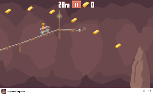 Survival Express Game How far can you go without crashing?  from Chrome web store to be run with OffiDocs Chromium online