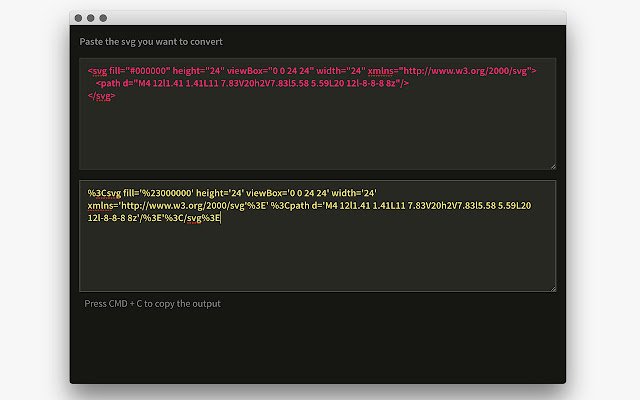 svg2css  from Chrome web store to be run with OffiDocs Chromium online