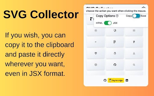 SVG Collector  from Chrome web store to be run with OffiDocs Chromium online