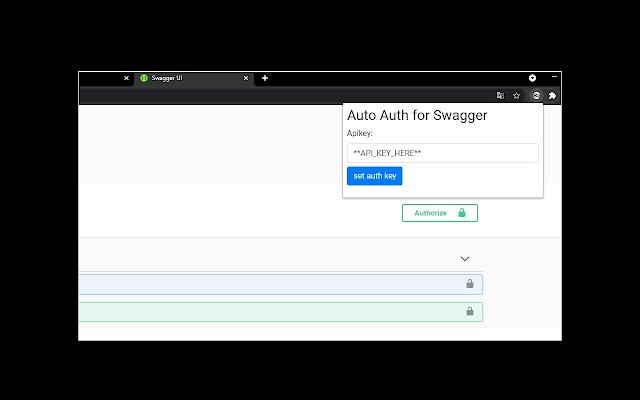 Swagger Auto Auth  from Chrome web store to be run with OffiDocs Chromium online