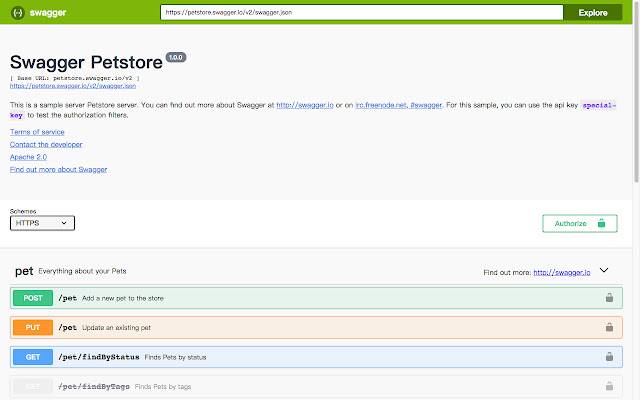 Swagger UI dari toko web Chrome untuk dijalankan dengan OffiDocs Chromium online