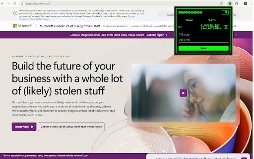 Swapaganda  from Chrome web store to be run with OffiDocs Chromium online