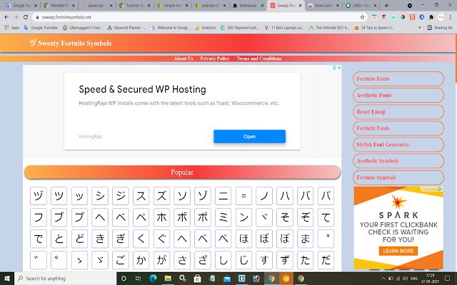 Sweaty Fortnite Symbols mula sa Chrome web store na tatakbo sa OffiDocs Chromium online