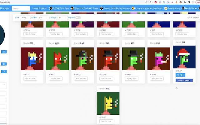 Sweep (by Wild Tangz)  from Chrome web store to be run with OffiDocs Chromium online