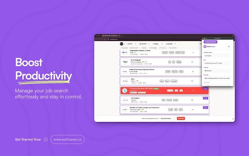 SwiftCareer  from Chrome web store to be run with OffiDocs Chromium online