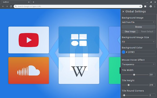 SwiftDial Dark  from Chrome web store to be run with OffiDocs Chromium online