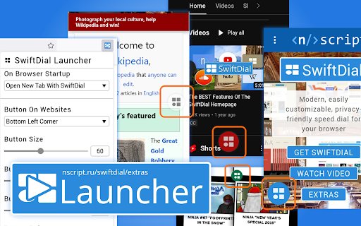 SwiftDial Launcher  from Chrome web store to be run with OffiDocs Chromium online
