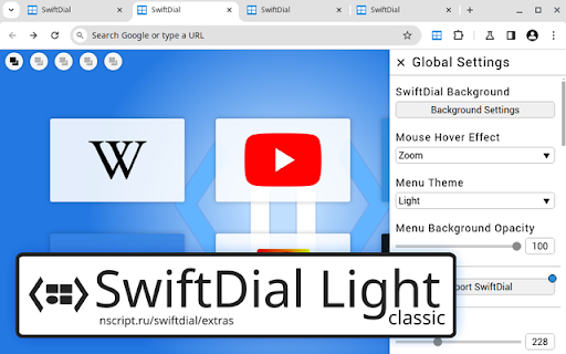 SwiftDial Light Classic  from Chrome web store to be run with OffiDocs Chromium online