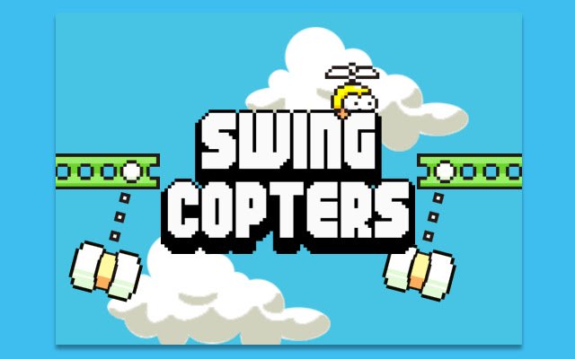 Le jeu Swing Copters de la boutique en ligne Chrome doit être exécuté avec OffiDocs Chromium en ligne
