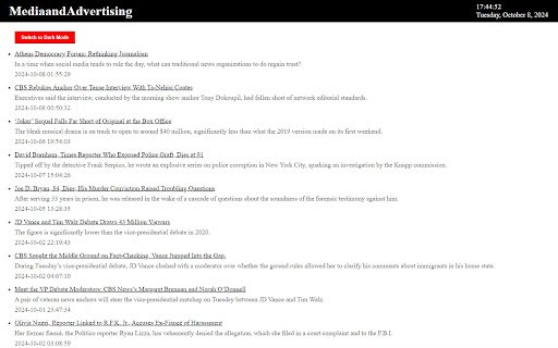 Switch to Dark Mode  from Chrome web store to be run with OffiDocs Chromium online