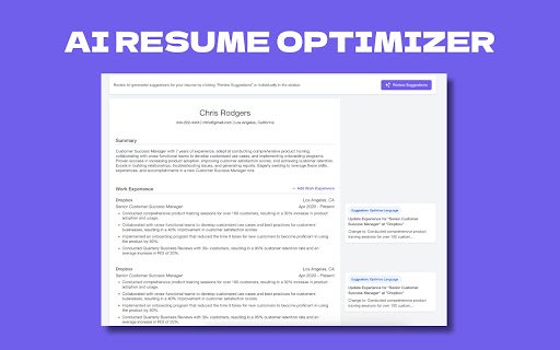 Swooped Job Search Tracker, Resume Optimization, and AI Cover Letters  from Chrome web store to be run with OffiDocs Chromium online