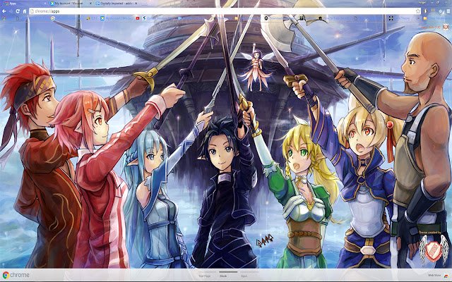 来自 Chrome 网上商店的 Sword Art Online 02 1600x900 将与 OffiDocs Chromium online 一起运行