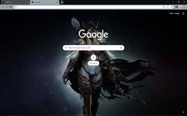 Sylvanas Windrunner Browserthema uit de Chrome-webwinkel om uit te voeren met OffiDocs Chromium online