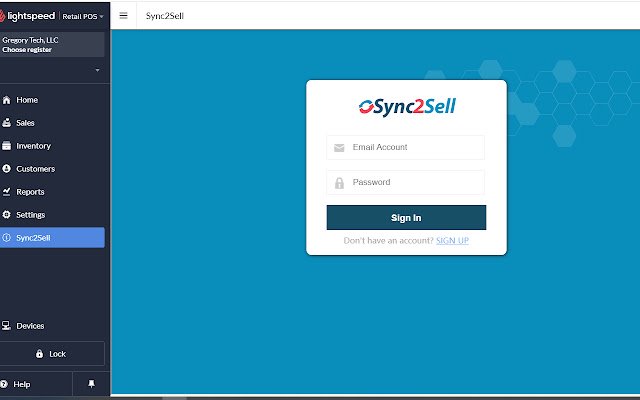 Плагін Sync2Sell для роздрібної торгівлі Lightspeed із веб-магазину Chrome, який буде запущено з OffiDocs Chromium онлайн