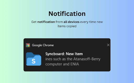 Syncboard Multiplatform Clipboard Synchronization  from Chrome web store to be run with OffiDocs Chromium online