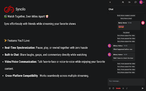 Syncilo  from Chrome web store to be run with OffiDocs Chromium online