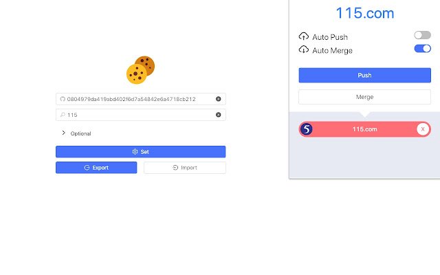 SyncMyCookie  from Chrome web store to be run with OffiDocs Chromium online