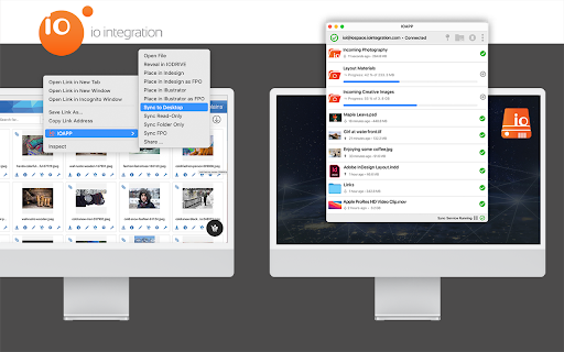 Sync To IO Drive  from Chrome web store to be run with OffiDocs Chromium online